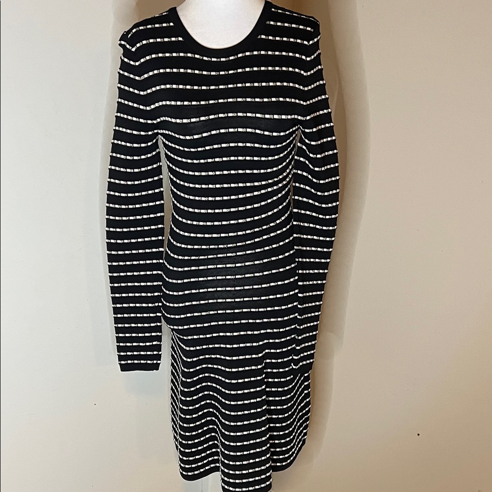 Kookai | Women’s Size 2 Black and White Long Sleeve Midi Dress